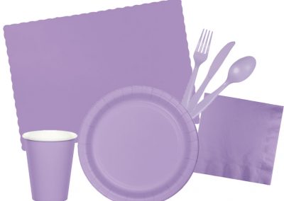purple party supplies