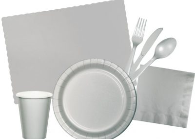 silver party supplies