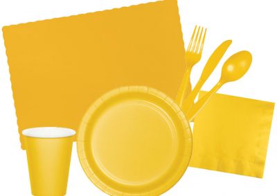 yellow party supplies