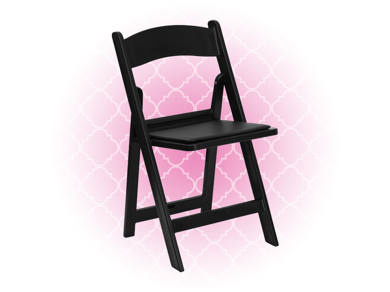 black resin chair rental