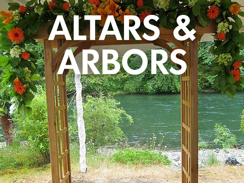altar rentals and arbors