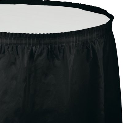 Black Velvet Table Skirt