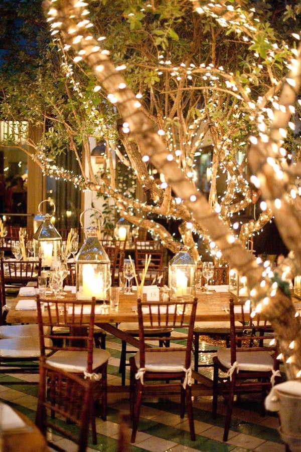 outdoor wedding lighting